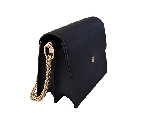 Tory Burch Emerson Envelope Adjustable Shoulder Bag, Black, Black