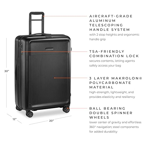 Briggs & Riley Sympatico Matte Black Large Spinner
