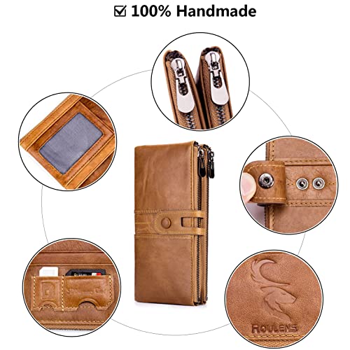 Roulens Genuine Leather Women's Wallet with RFID Blocking