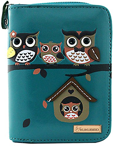 kukubird Owl Family Tree House Designer Purse-Blue