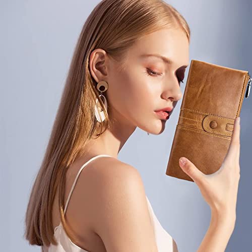 Roulens Genuine Leather Women's Wallet with RFID Blocking