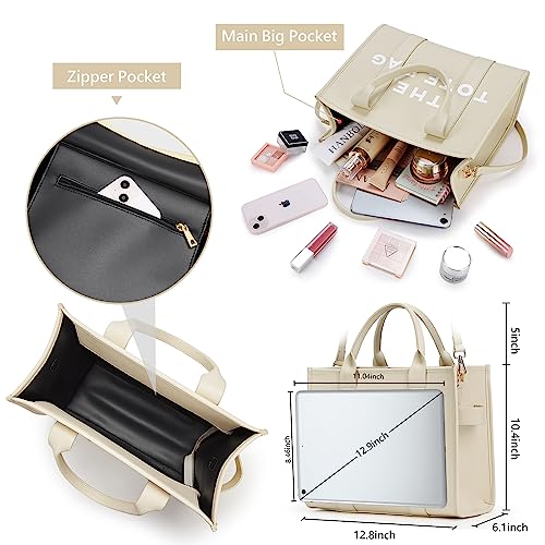 KALIDI Large Capacity PU Leather Women's Tote Bag