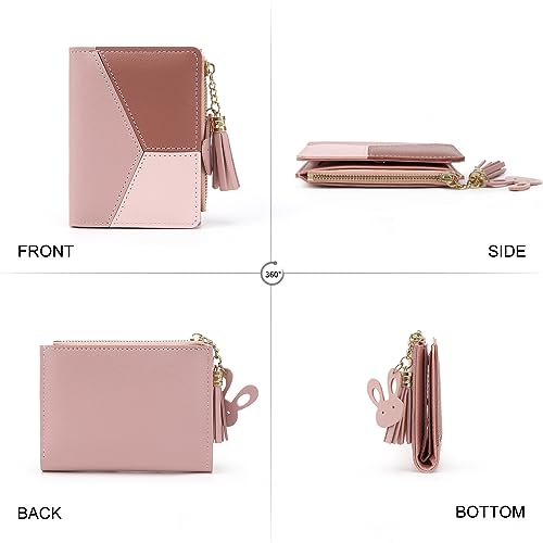 Pink Rabbit Tassel Wallet for Women, CHAOFANXI