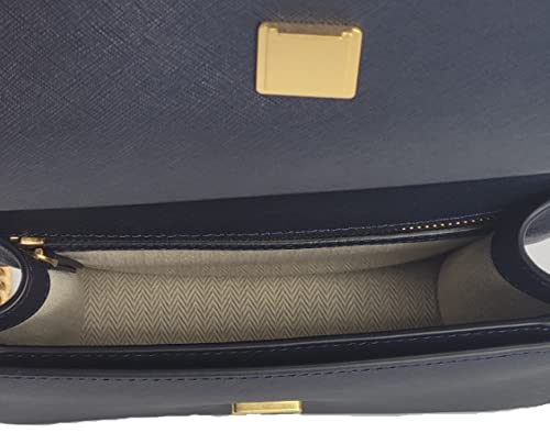 Tory Burch Emerson Flap Navy Blue Shoulder Bag