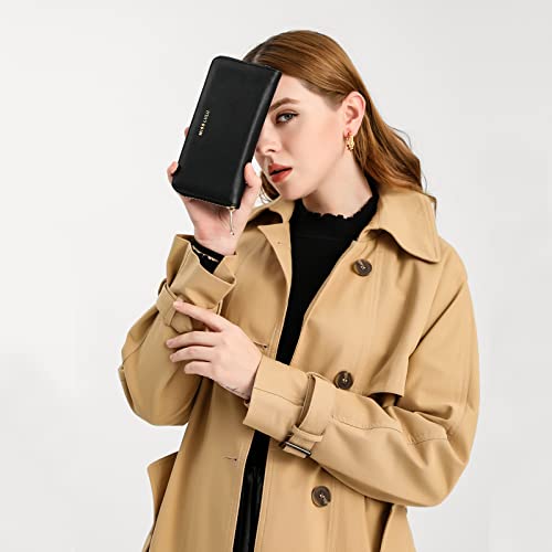 Miss Lulu Designer Wallet with Card Slots and Zipper