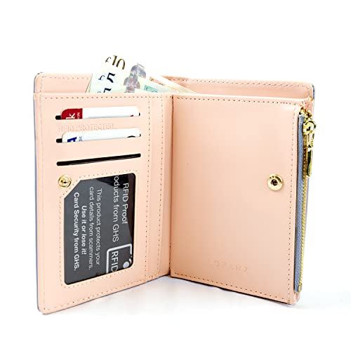 Cool Blue Woodland Leather Women's Wallet with RFID