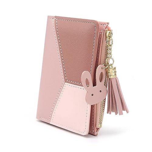 Pink Rabbit Tassel Wallet for Women, CHAOFANXI