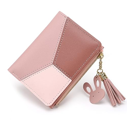 Pink Rabbit Tassel Wallet for Women, CHAOFANXI