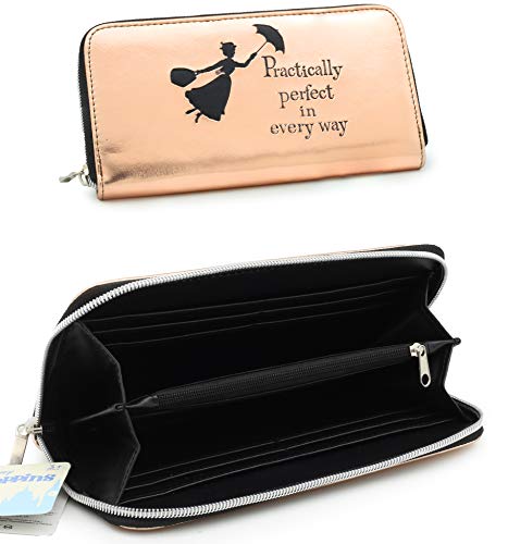 Disney Women's Elegant Rose Gold Wallet - Mary Poppins