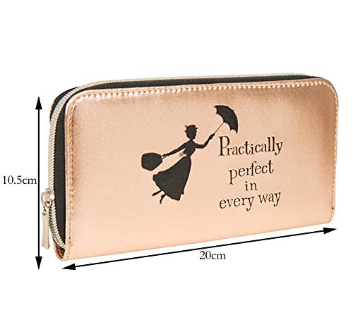 Disney Women's Elegant Rose Gold Wallet - Mary Poppins
