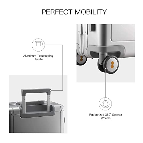 LEVEL8 Designer Aluminum-Magnesium Alloy Carry-On Handbag