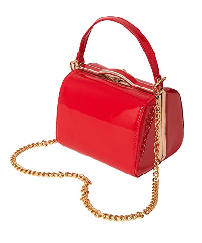 Joe Browns Vintage Clasp Patent Leather Chain Strap Clutch