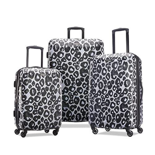 American Tourister Leopard Black Hardside Luggage with Spinner