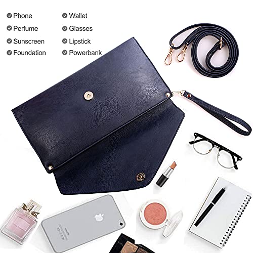 Red Envelope Style Large Clutch Bag Wristlet Strap