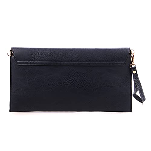 Red Envelope Style Large Clutch Bag Wristlet Strap
