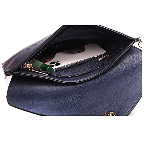 Red Envelope Style Large Clutch Bag Wristlet Strap