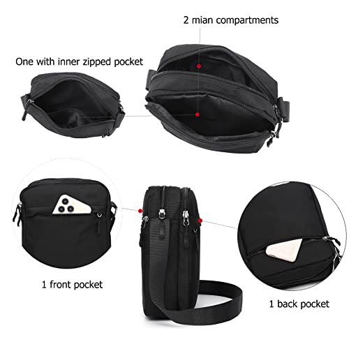 Hanaso Small Black Crossbody Bag - Stylish Unisex Handbag