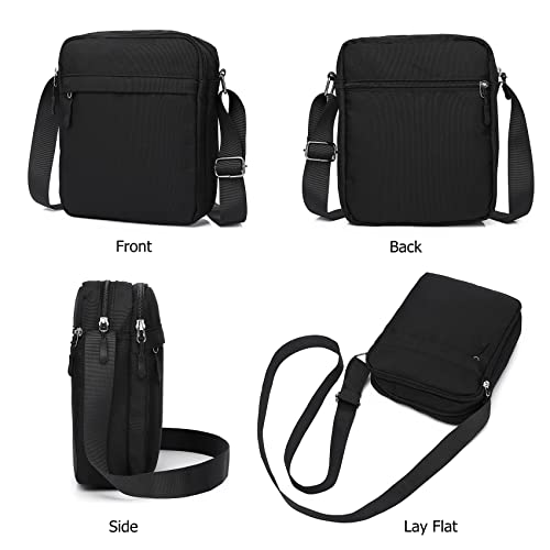 Hanaso Small Black Crossbody Bag - Stylish Unisex Handbag