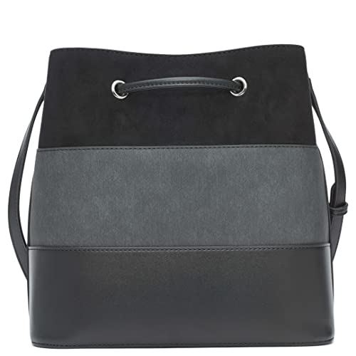 Calvin Klein Gabrianna Black/Silver Bucket Shoulder Bag