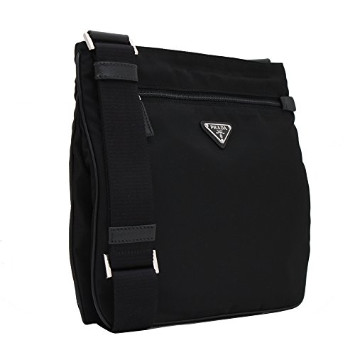 Prada Black Nylon & Leather Crossbody Travel Bag