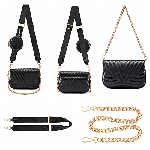 Ayliss Women's Trendy Black Crossbody Handbag