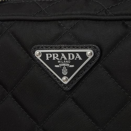 Prada Black Nylon Quilted Medium Crossbody Handbag
