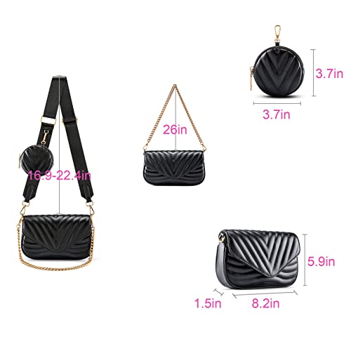 Ayliss Women's Trendy Black Crossbody Handbag