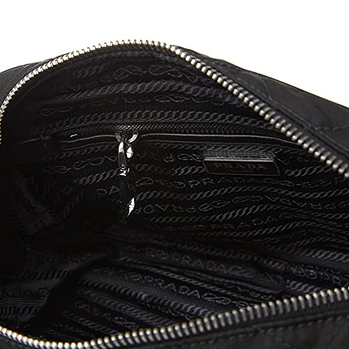 Prada Black Nylon Quilted Medium Crossbody Handbag