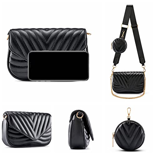 Ayliss Women's Trendy Black Crossbody Handbag