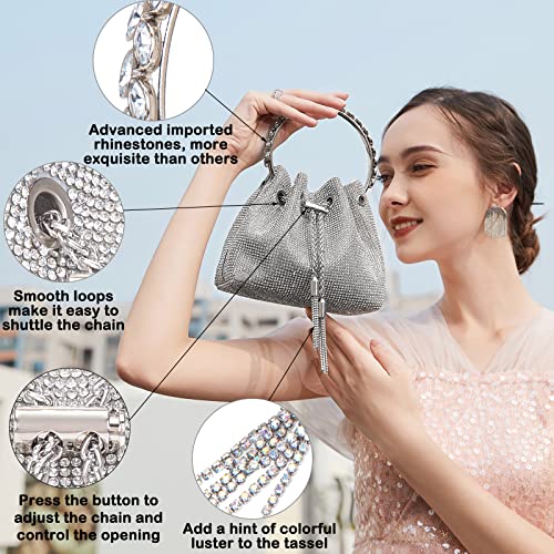 Large Sparkling Crystal Shoulder Bag for Women