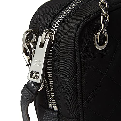 Prada Black Nylon Quilted Medium Crossbody Handbag