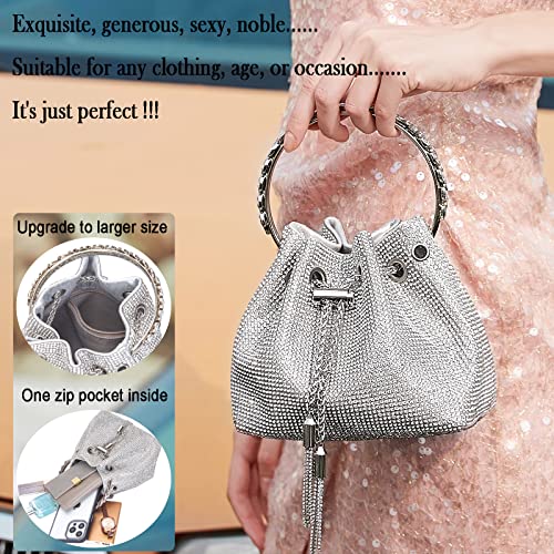 Large Sparkling Crystal Shoulder Bag for Women