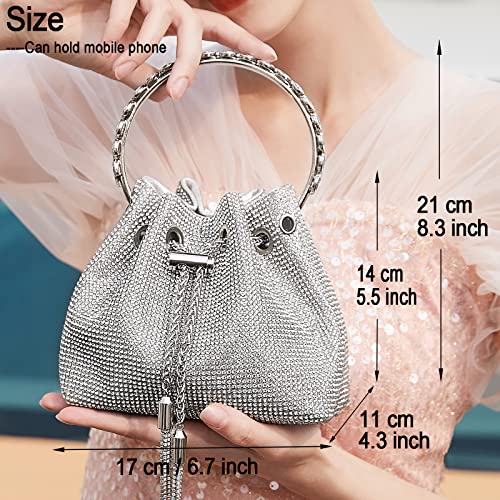 Large Sparkling Crystal Shoulder Bag for Women