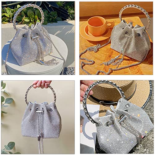 Large Sparkling Crystal Shoulder Bag for Women