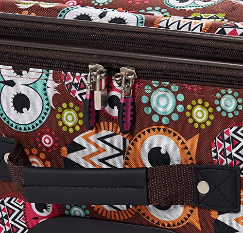 Rockland Jungle Owl Designer Handbag Set, 4 Pieces