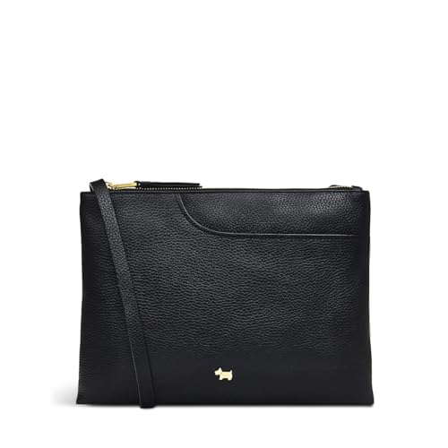 Radley Soft Medium Ziptop Crossbody Bag: Black Leather