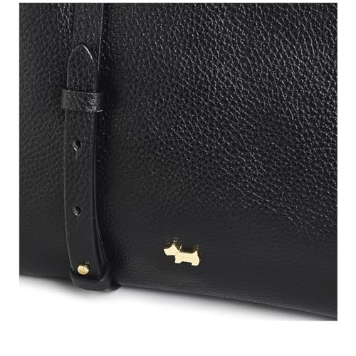 Radley Soft Medium Ziptop Crossbody Bag: Black Leather