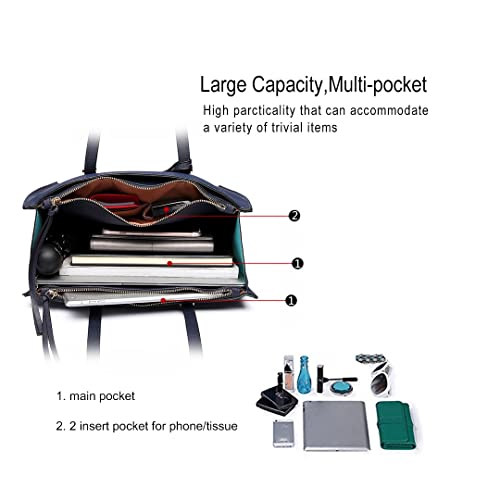 Miss Lulu Designer Handbag with Adjustable Handle and Large Capacity