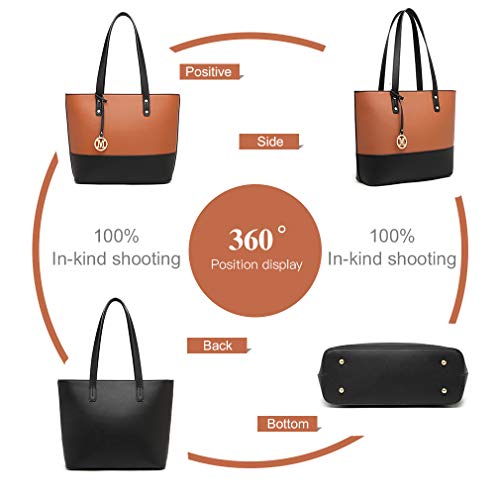Miss Lulu Large Designer Handbag Set - 3 Pieces