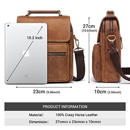 HUMERPAUL Genuine Leather Man's Crossbody Shoulder Bag