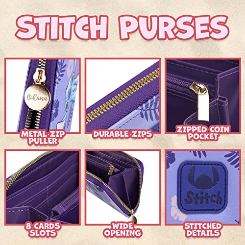 Disney Lilo and Stitch Purple Wallet for Women