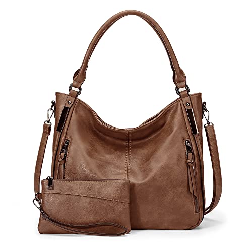 JANZORE Women's Retro Hobo Handbag with Wallet