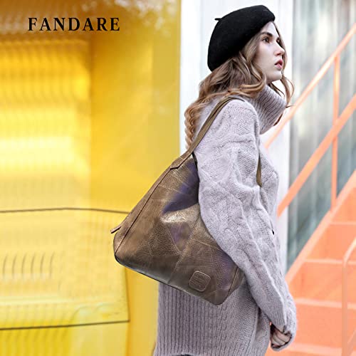 FANDARE Waterproof PU Leather Shoulder Bag for Women