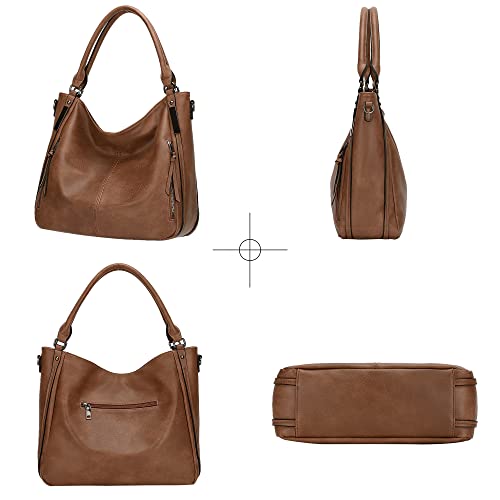 JANZORE Women's Retro Hobo Handbag with Wallet
