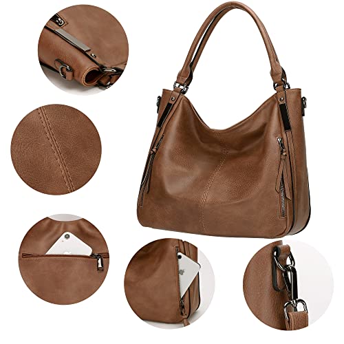 JANZORE Women's Retro Hobo Handbag with Wallet