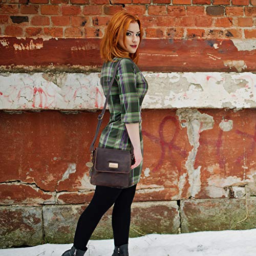 Vintage Brown Catwalk Collection Leather Crossbody Bag - Sabine