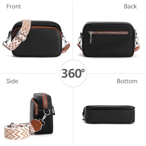 TIAASTAP Leather Crossbody Shoulder Bag for Women