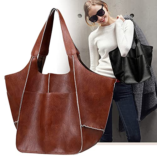 Rilime Brown Designer Tote Bag - Oversized Handbag