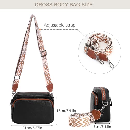 TIAASTAP Leather Crossbody Shoulder Bag for Women