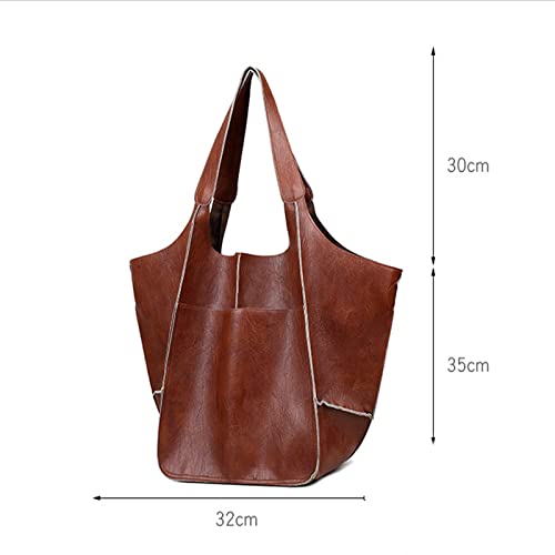 Rilime Brown Designer Tote Bag - Oversized Handbag